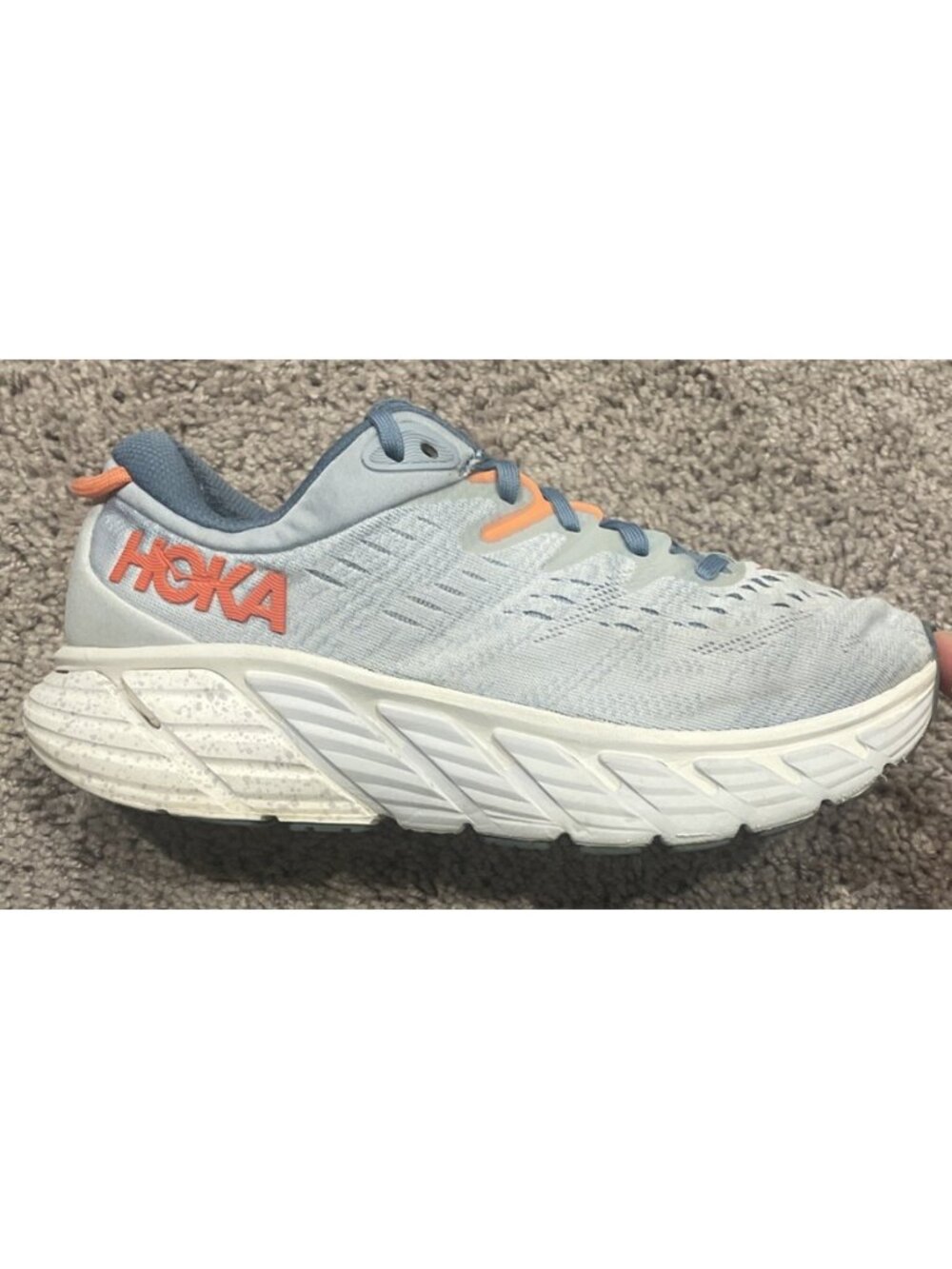 Hoka One One Gaviota 4 Shoes Womens Size 7.5B Blue Running Sneakers 1123201 BFPA